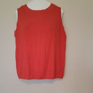 Dressbarn Orange Boxy Sleeveless Tank Top